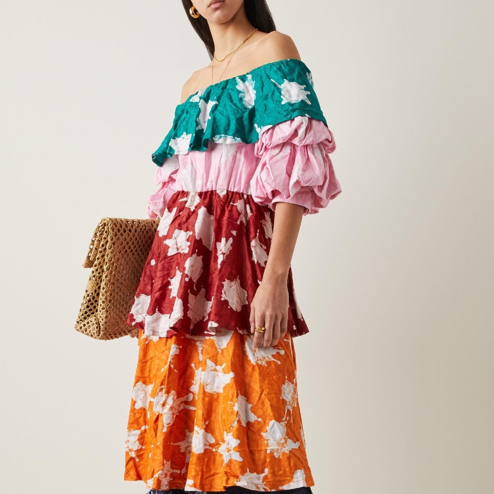 Busayo ruffled tiered midi dress (Adela)